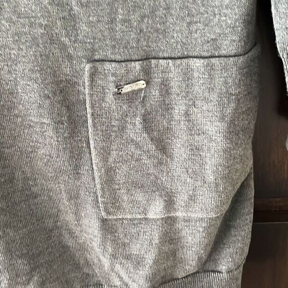 Calvin Klein Gray Hooded Cardigan Sweater Size Medium - Picture 2 of 6
